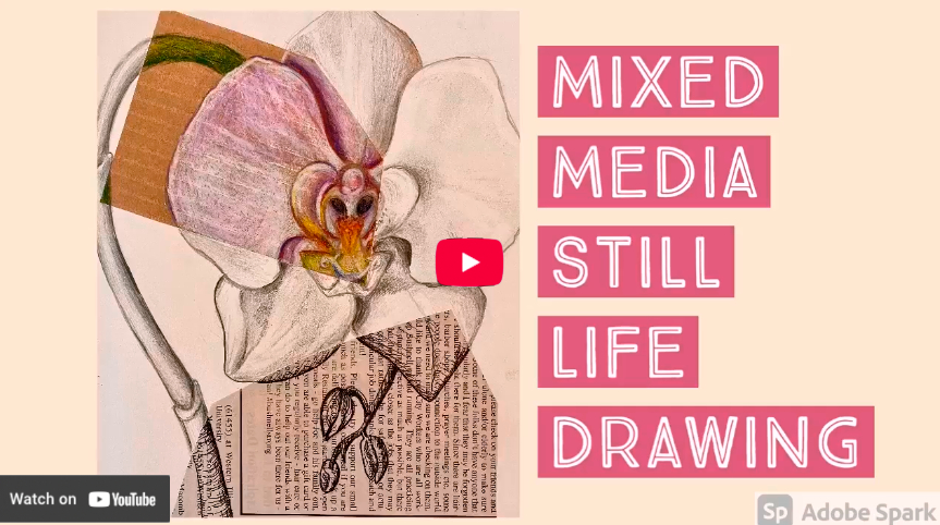 Mixed Media Still Life Drawing- Art Lesson And Demonstration.mp4